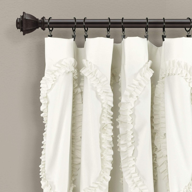 Lush Decor Avon Window Curtain Ivory Panel for Living, Dining