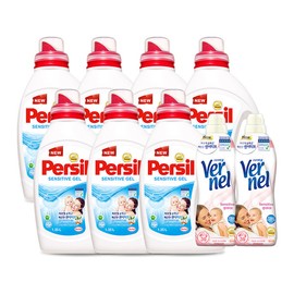 Persil Sensitive Gel 1.35Lx7 + Burnell Sensitive 0.9Lx2 / 퍼실 센서티브젤 1.35Lx7개+버넬 센서티브 0.9Lx2개