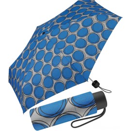 pierre cardin Petito Dots & Circles Pocket Umbrella, Stongblue