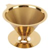 Gold Honeycombed Stainless Steel Reusable Pour Over Coffee Filter Coffee