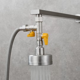 Ciencia 3-way Changeover Valve Piece, G 1/2 Brass Adapter For Shower Hose, Shut-Off Valve For Shower, Brushed Nickel