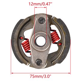 WOOSTAR Embrague Centrifugo con 2 Resortes Reemplazo para 2 Tiempos 43cc 49cc 50cc Motor CAG MTA1 MTA2 X1 X3 Gas Scooter Pocket Bike Dirt Pit Bike Mini Quad Rojo