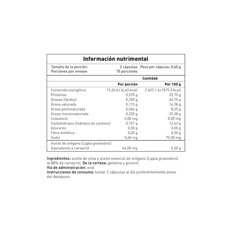 Macca Nutrition Aceite de Orégano (88% Carvacrol)