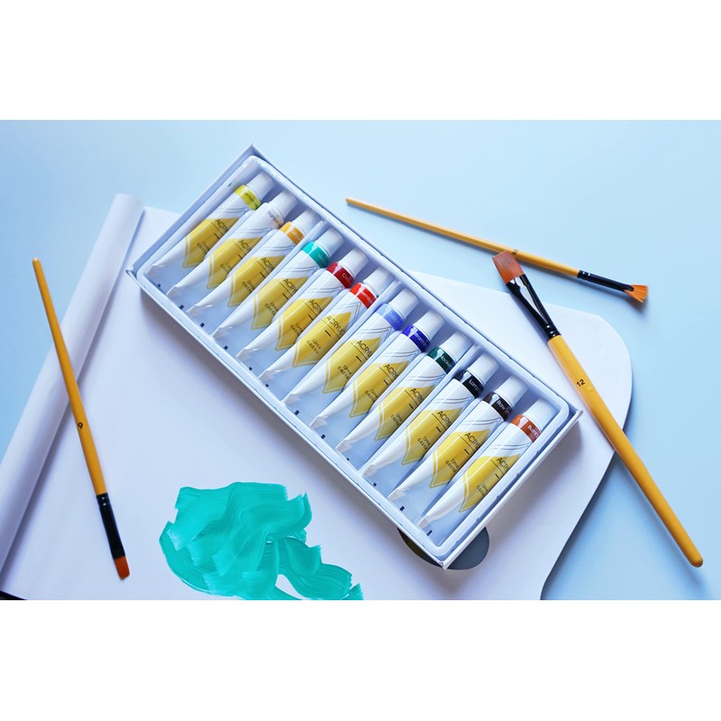 Artme Acrylic Paint Set, 12 x 12ml Tubes, Non-Toxic Rich