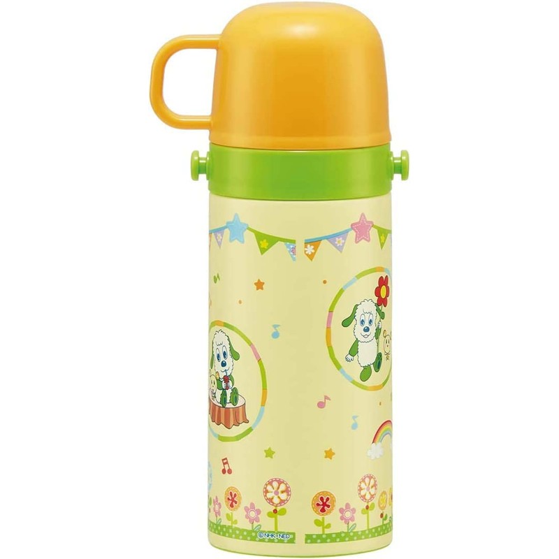 Skater SKCP3-A Children's Stainless Steel Water Bottle, 2-Way Drinking Straw,