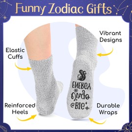 HAPPYPOP Virgo Socks - August September Birthday Gifts for Teens, Astrology Constellation Horoscope Presents, Birthday Gifts for Women Men