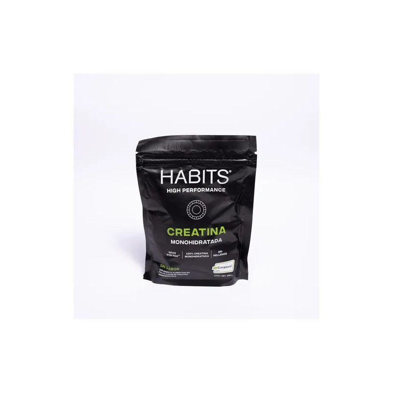 Habits, Creatina Monohidratada 300 Gr. Sin Sabor, Sfn.