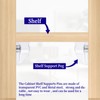 Qianyu 20 Pcs 5mm Shelf Support Peg Transparent Cabinet Clip