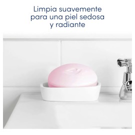 DOVE Jabón en Barra Pink para el cuidado de la piel, dejándola suave y radiante, con 1/4 de crema humectante - 4 barras de 90 g c/u