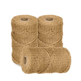 GHL 984 Feet / 300 Mtrs 450 Grams 3 Ply Jute Twine Natural Garden Twine for Floristry, Gifts, DIY Arts & Crafts, Decoration and Recycling Sisal String Jute Rope Thread (984 Feet / 300 Mtrs)