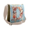 Ambesonne Letter D Messenger Bag, Marine Themed Alphabet, Unisex Cross-body