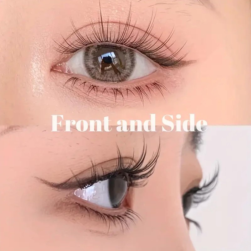 Cat Eye Manga False Eyelashes - Natural, Fluffy, Lashes Cluster