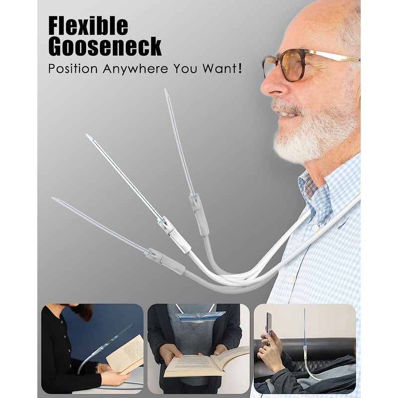 Rectangular Neck Portable Magnifying Glass for Repair, Sewing, Visual Impaired