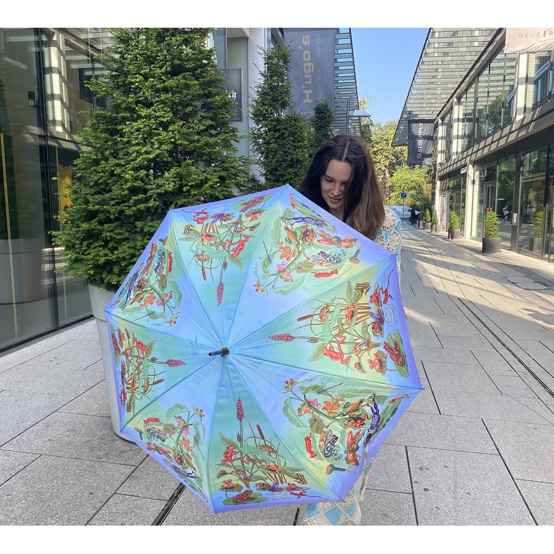 VON LILIENFELD Folding Pocket Umbrella Automatic Motif Lightweight auto open
