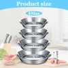 wutfuooo 4 Pcs Stainless Steel Pie Pan Set 7.87",8.66",9.45",10.24" Pizza