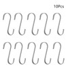 MroMax 10Pcs Heavy Duty S Hooks 19x25mm Flat Nickel Plating