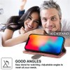 Shantime Stylish Leather Wallet Case Compatible with AGM Glory G1S,