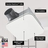 Broan-NuTone AER80K Roomside CleanCover Bathroom Ventilation Exhaust Fan, 80 CFM,
