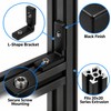 20-Pack 2020 L-Shaped Corner Brackets for Aluminum Extrusion – Black