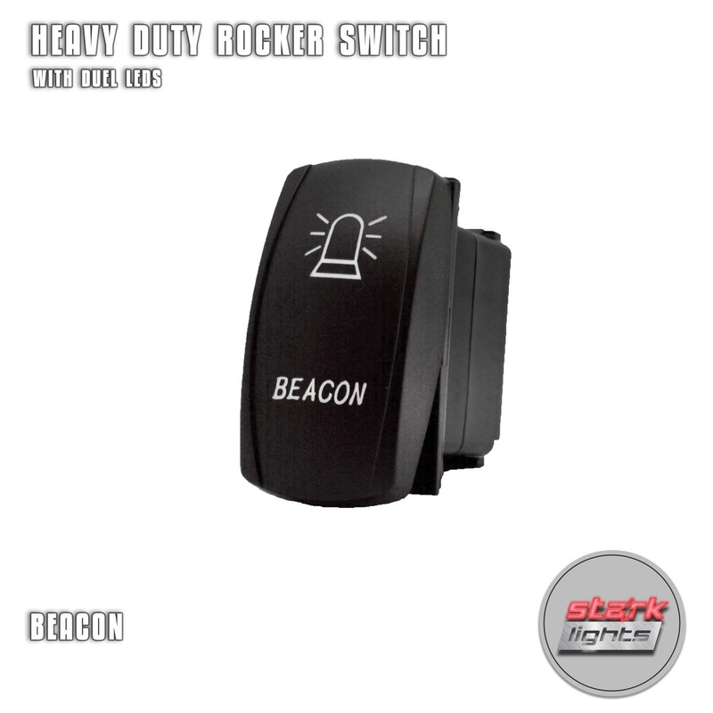 Beacon - Orange - Laser Etched Toggle Switch 20A 12V