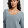ODODOS Women's Modal Soft-Breezy Wide Scoop Neck Pullover Oversized Long