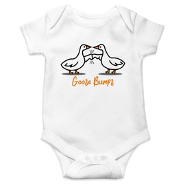 SMARTYPANTS Goose bumps Babygrow - Adorable Baby Apparel Baby Shower Birthday Christmas Newborn Cute Goose Mother's Day Father's Day Baby Bodysuit Comfortable Present Gift (White, 6-12 Months)