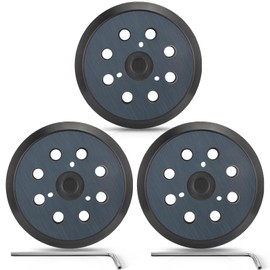 3 Pack 5 Inch 8 Hole Orbital Sander Replacement Pad for Porter Cable 343 343k 343VSK 390 390K 382 Random Orbit Sanders - Hook and Loop Sanding Pad Parts
