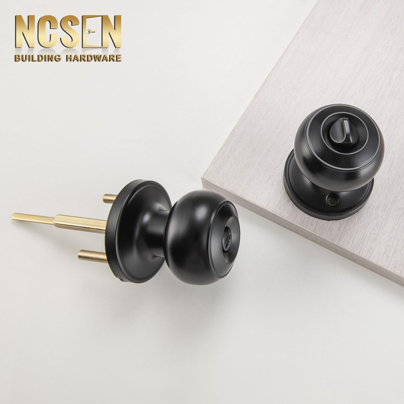 NCSEN 6 Pack Black Door Knobs Interior Keyless,Door Knobs for
