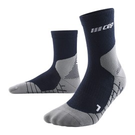 CEP HIKING LIGHT MERINO MID CUT SOCKS REDESIGN for Women | Better Stability Thanks to Hiking Socks with Compression | Trekking Socks for Light Legs, blue