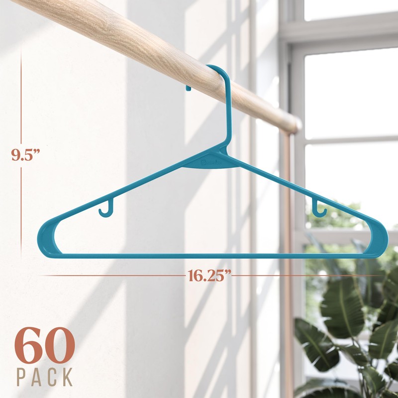 Plastic Hangers 50 Pack Blue - Clothes Hangers - Makes