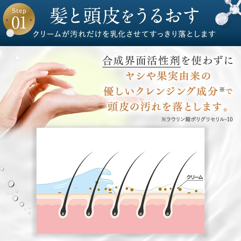 Tricore KAMIKA Kamika Cream Shampoo Marine Note Scent Set, 7.9