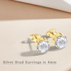Glintara Women's Stud Earrings 925 Silver, Classic Earrings for Girls,