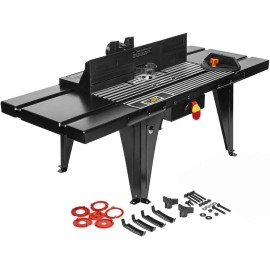 CMT 34" x 13" Aluminum Deluxe Router Table Benchtop On/Off Switch Routing Table