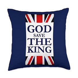 King Charles III God Save The King Royal Coronation 2023 Throw Pillow