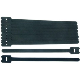 100 x Velcro Cable Ties 300 x 28 mm Black Velcro Cable Ties Cable Velcro Tape - Resealable/Reusable (100, 300 x 28 mm Black)