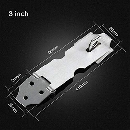 Powertool Hasp with Clasp Door Padlock Safety Lock Door Padlock Heavy Duty Padlock Silver Silver