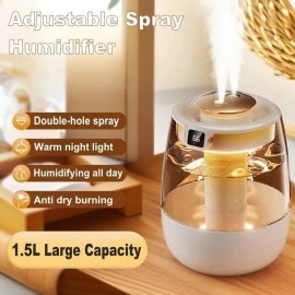 1500ml Humidifiers for Bedroom Large Room Office Cool Mist Air Humidifier Indoor