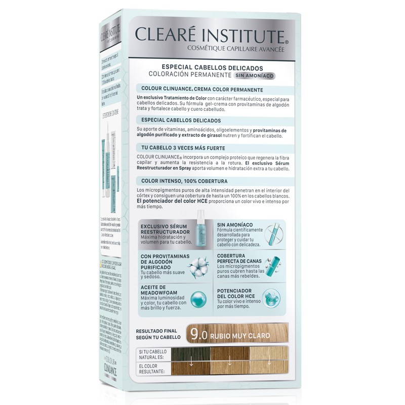 Clinuance Permanent Colouration without Ammonia, Sensitive Hair, 9.0 Very Light