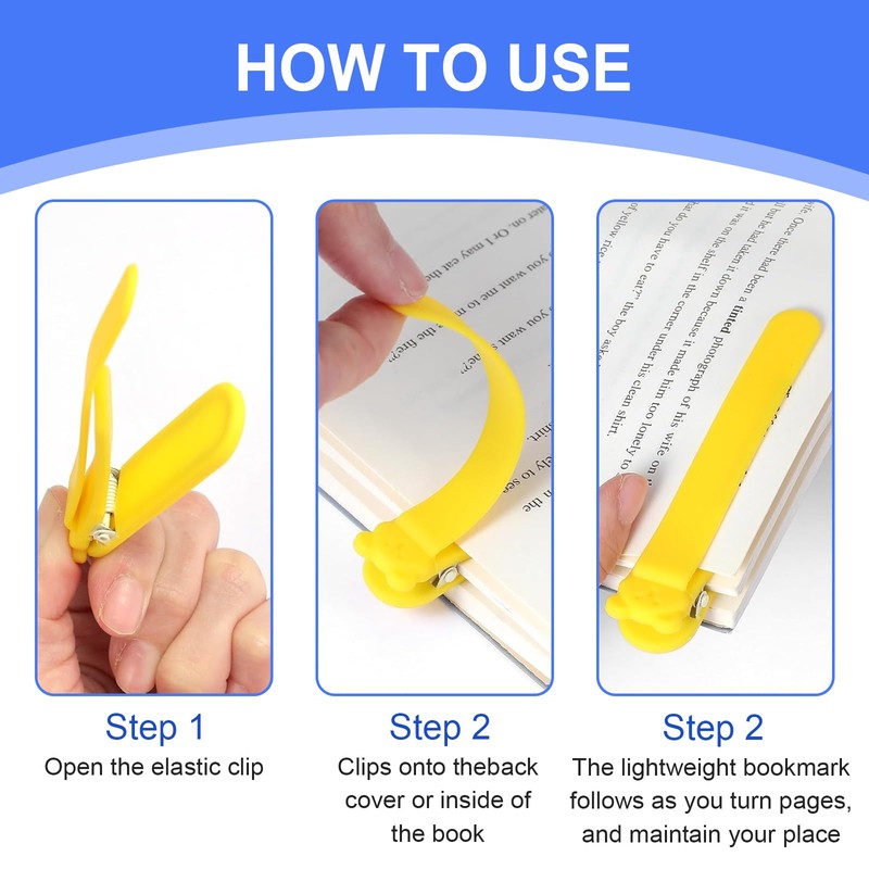 Thoquene Pack of 9 Automatic Bookmarks, Funny Automatic Bookmark