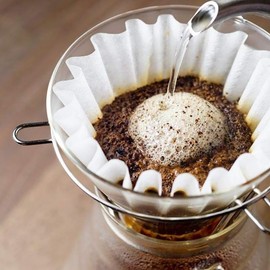 GoldTone 100 Pack 1-2 Cup Basket Paper Coffee Filters for Mini Mr Coffee, Single Serve Pot, Pour Over Makers With 1 OZ Scoop