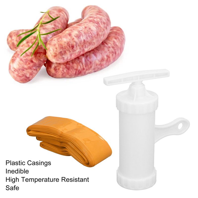 Plastic Sausage Casings Inedible Casings with Sausage Stuffing Tubes Manual