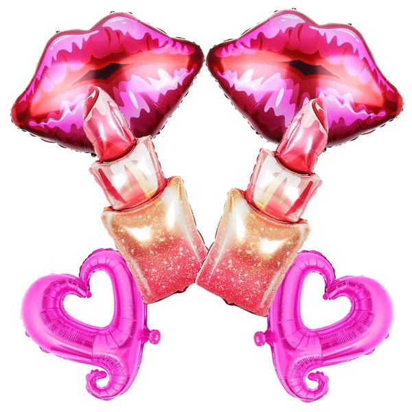 Weenkeey Pack of 6 Lipstick Shape Balloons Kiss Lips Balloons