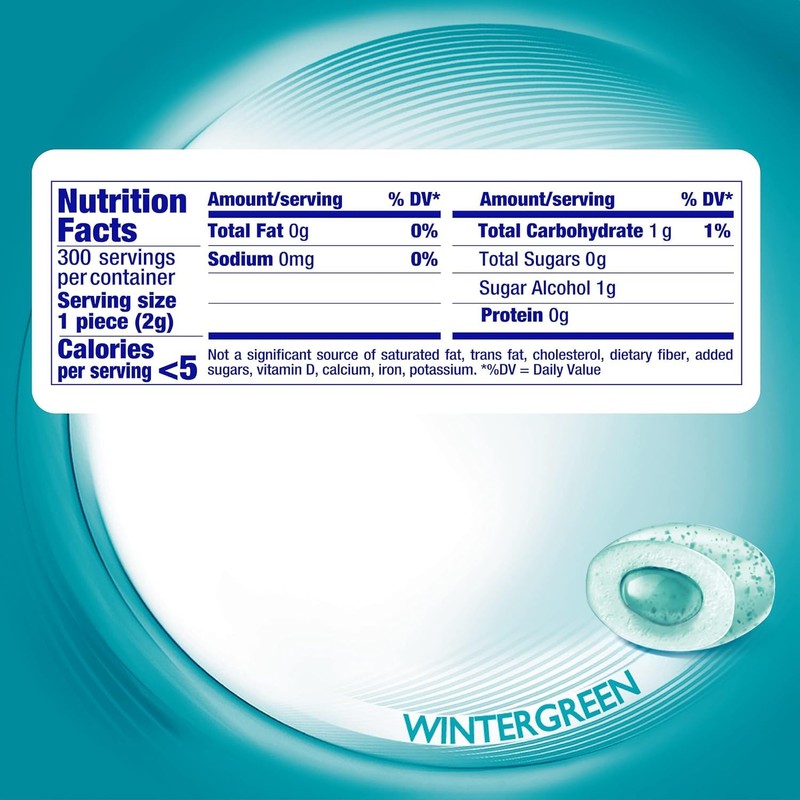 Mentos Pure Fresh Sugar-Free Chewing Gum with Xylitol, Wintergreen, Bulk,