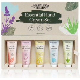 Nurture by Nature Botanicals- Loción para manos para mujeres: enriquecida con manteca de karité, glicerina y extractos naturales. Nuestro set de cremas para manos no grasosas está formulado pensando e