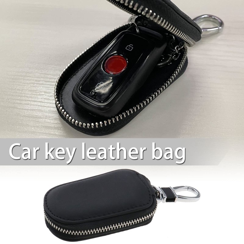 ECSiNG Car Key Chain Leather Bag Key Fob Protector Multifunction