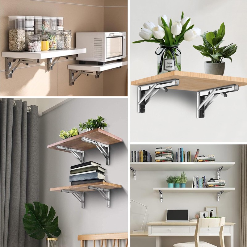 Heavy Duty 8 Inch Folding Shelf Brackets 2 Pack –