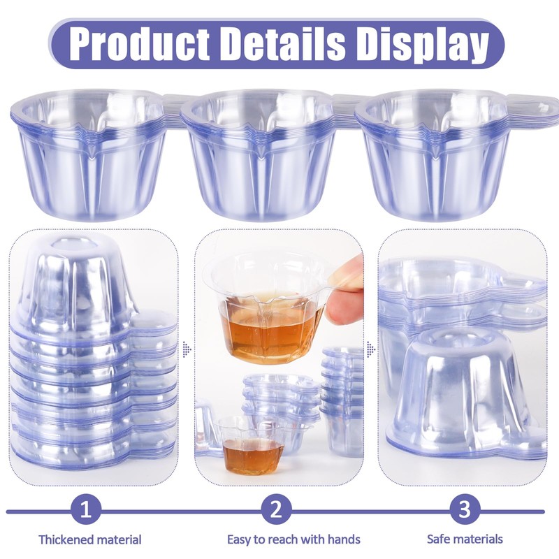 Jyongmer 200/400 Pack Urine Cups, 40ML Thicken Plastic Disposable Urine