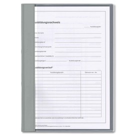 Ausbildungsnachweis Komplett-Set für ein Berufsbildungsjahr, mit täglichem Nachweis ohne Wochenbericht (Nachweisblock, Schnellhefter silbergrau, Deckblatt grün)