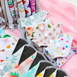 Asenappy QWERTY Sanitary QWERTY Pad Two, 10 PCs ReusQWERTY strual TQWERTYads Two Panty QWERTYners Two (5M-randompads)