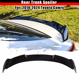 LUC Fit 18-2024 Toyota Camry Sedan Rear Trunk Spoiler Wing ABS KN Style Gloss Black